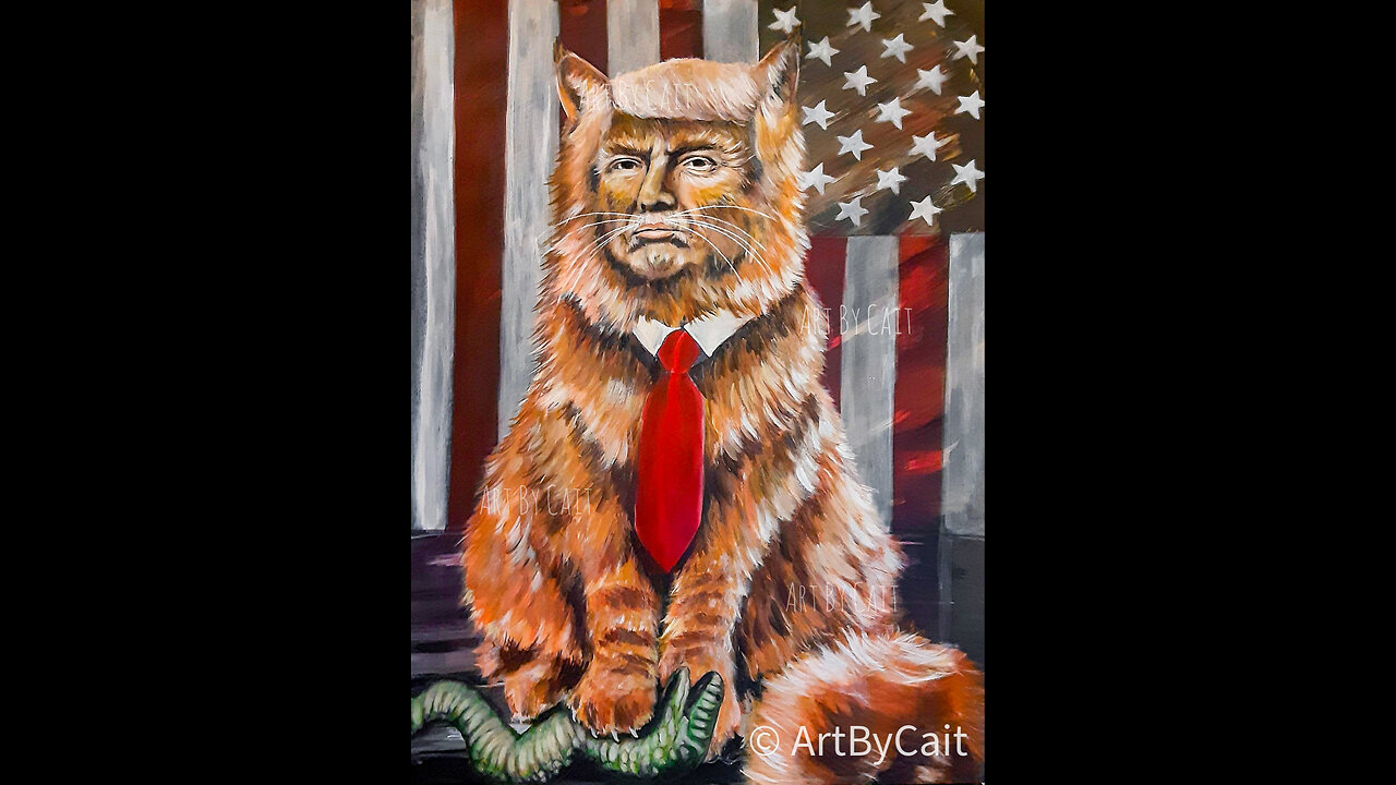 Painting Progression-TrumpCat!