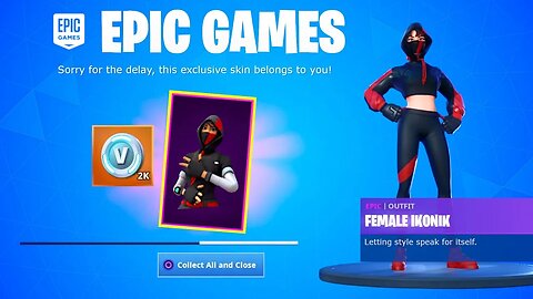 Fortnite Sent EVERYONE FREE ITEMS! *FEMALE iKONiK*