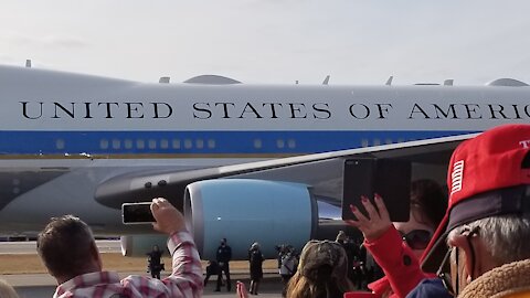 Air Force One Departure Donald Trump Rally. Manchester, NH