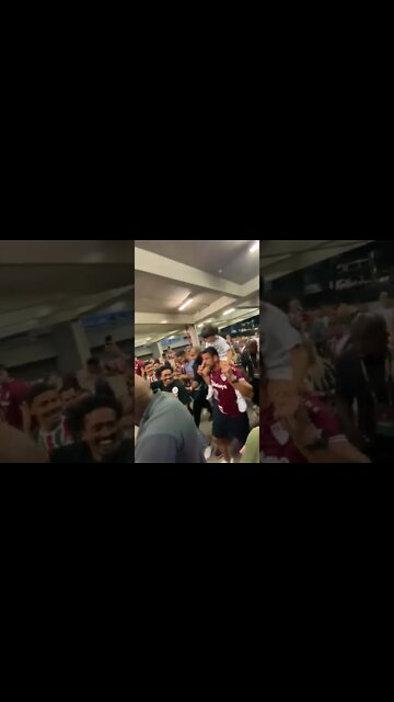 Fred subindo a rampa do Maracanã pra assistir Fluminense 3x0 Goiás