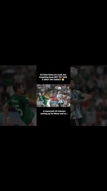 It's been feisty at Lusail, but Argentina have NOT YET HAD A SHOT ON TARGET 😶A mammoth 45 minute