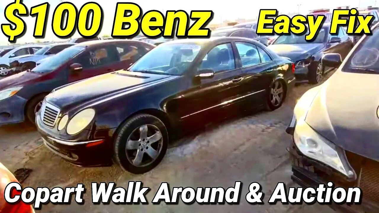 $100 Benz, Maserati, Copart Walk Around and Auction