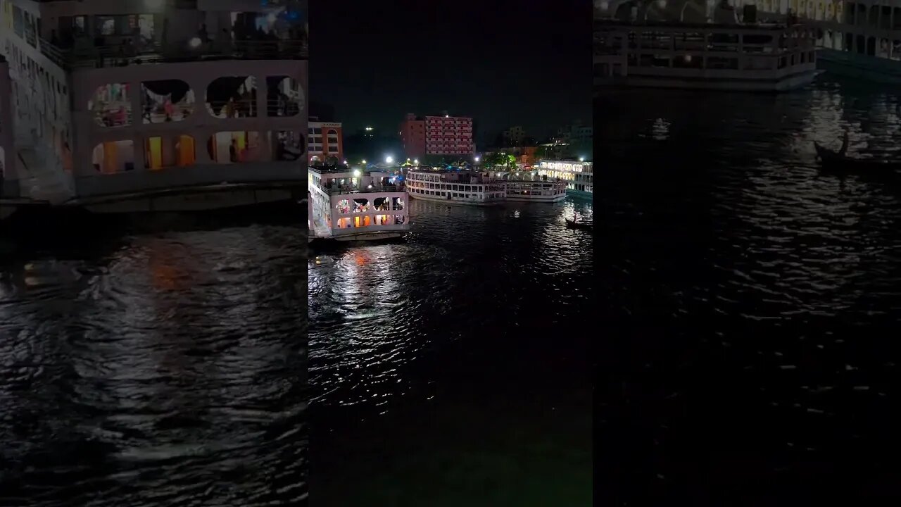 Night View of Sadarghat Launch Terminal Dhaka #sadarghat #bangladesh #nature