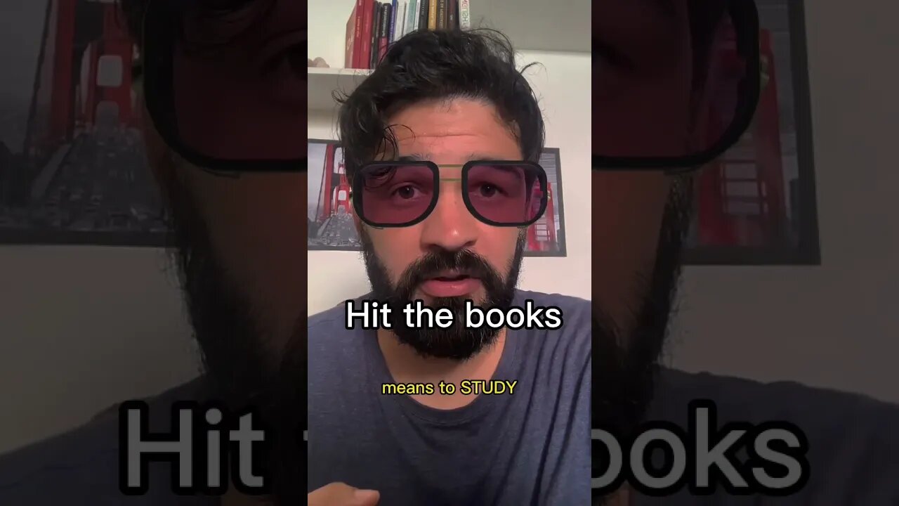 Hit the books - What does it mean?