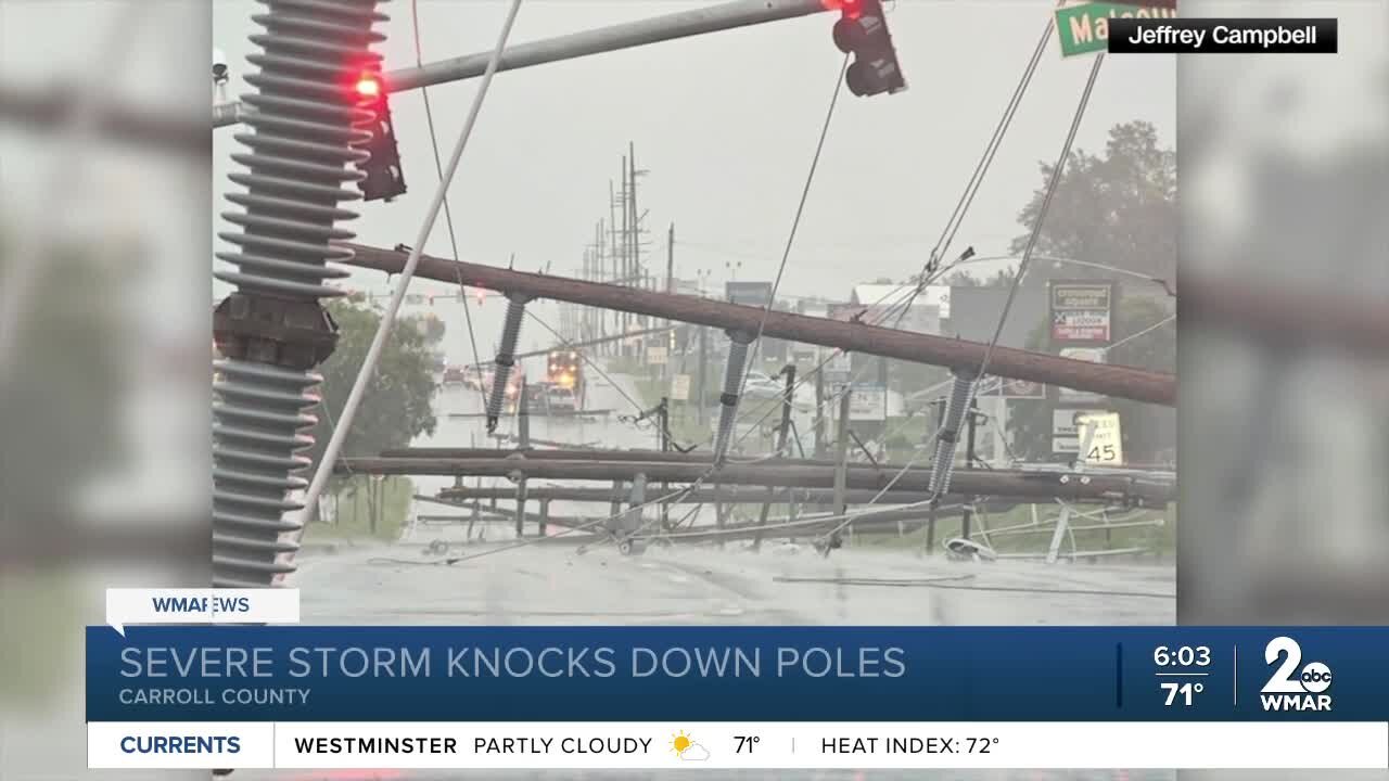 Governor Wes Moore surveys Carroll County storm damage