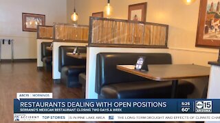 We're Open, Arizona: Serrano's has open positions at all of its restaurants