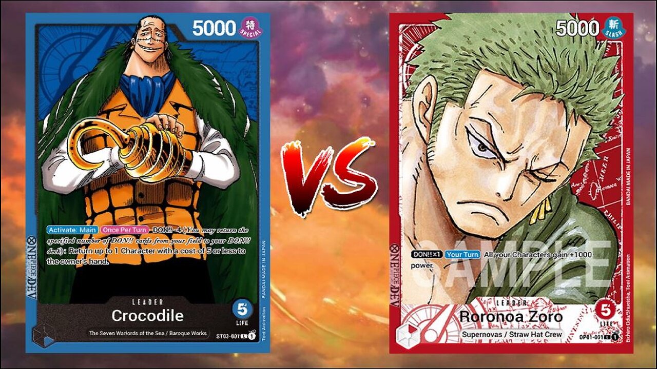 One Piece TCG Crocodile VS Zoro!!