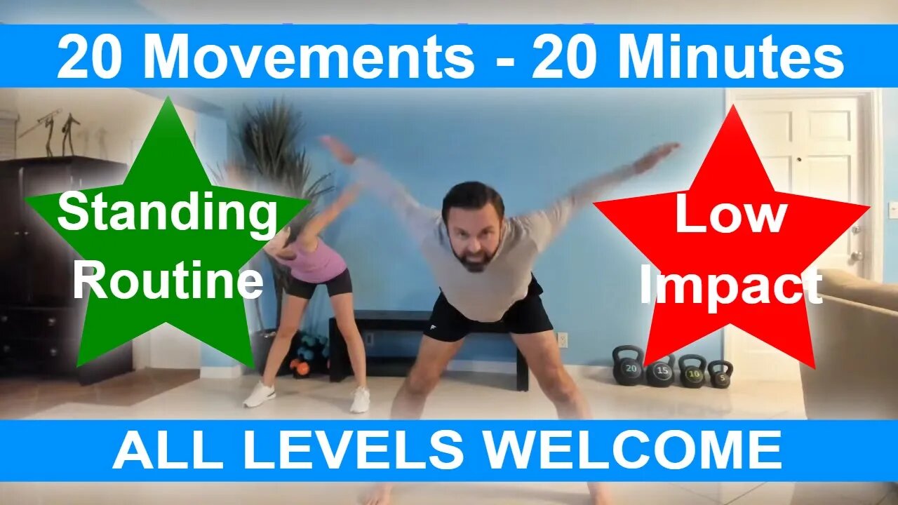Rise & Shine 6am Morning Workout #3 @ Home 20 Minute Functional Movements - All Standing Low Impact