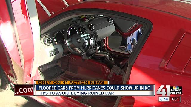 Flooded cars from hurricanes could show up in KC