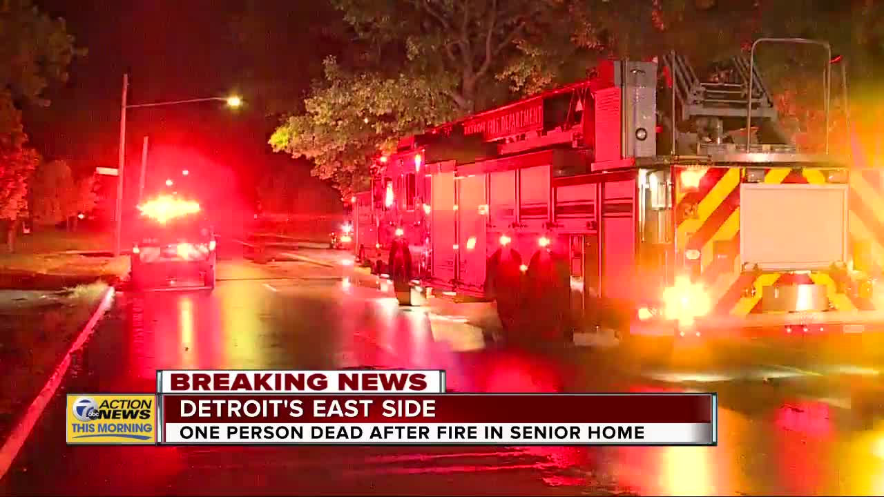 1 dead after fire at senior home on Detroit's east side