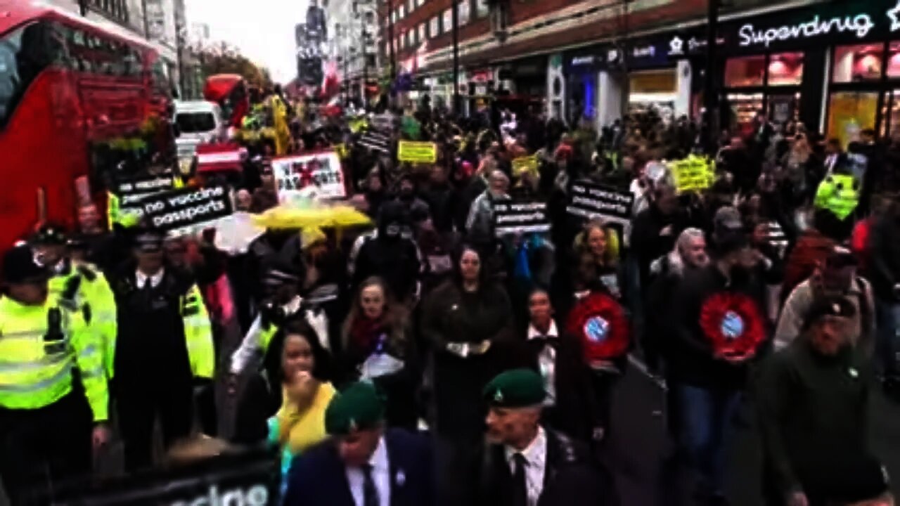 VETRANS LEADING THOUSANDS DOWN OXFORD STREET #WORLDWIDEFREEDOMRALLY 20/11/21