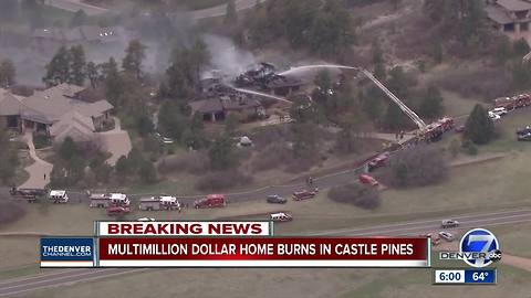 Fire rips through Castle Pines home