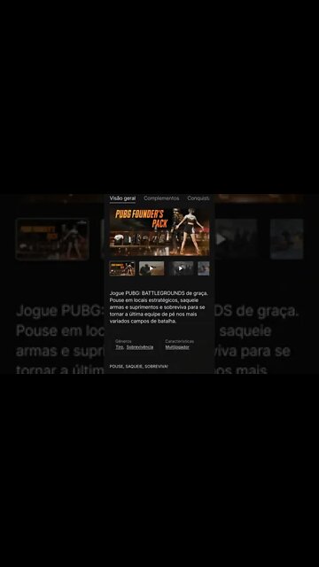 Jogo e pack grátis - PUBG Battlegrounds e PUBG Founder's Pack - Epic Games