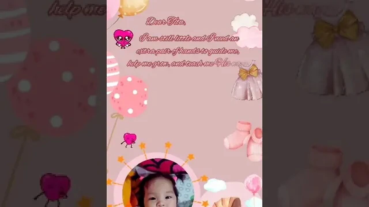 Virtual Christening Invitation for Ninang :D