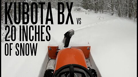 Kubota BX2822 Commercial Snowblower on a BX2380 - First Time Out 2019/20