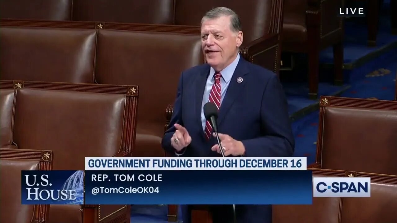 Rep. Cole: "This is a bad way to fund the government"