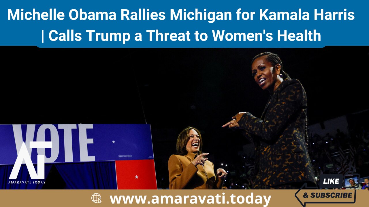 Michelle Obama Rallies Michigan for Kamala Harris | Calls Trump a Threat to Women's Health