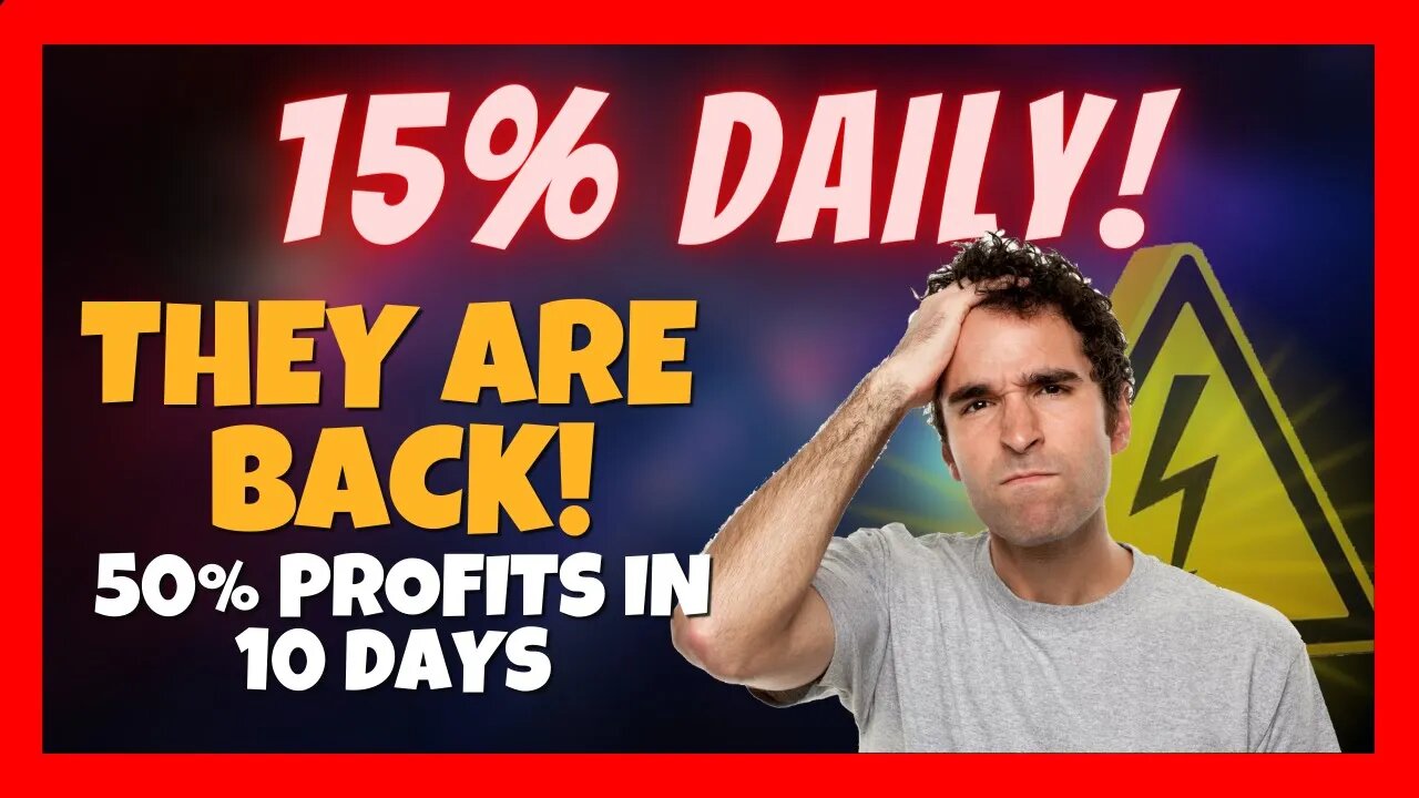 They Are Back Again With The Version 2 ⚠️ 15% Daily For 10 Days💥 This Is What I Will Do 🤞🏻