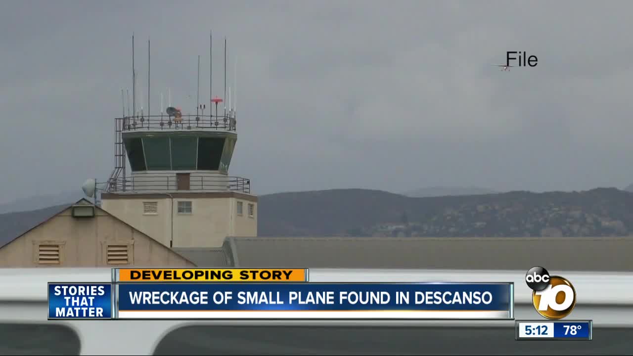 Wrechage of small plane found in Descanso