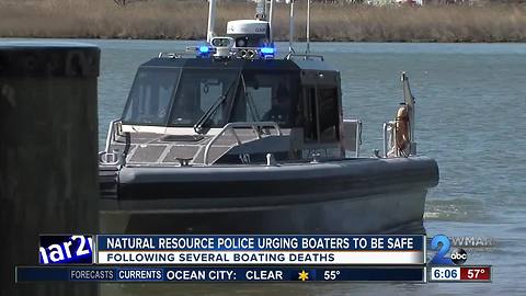 Natural Resource police urging boaters to be safe