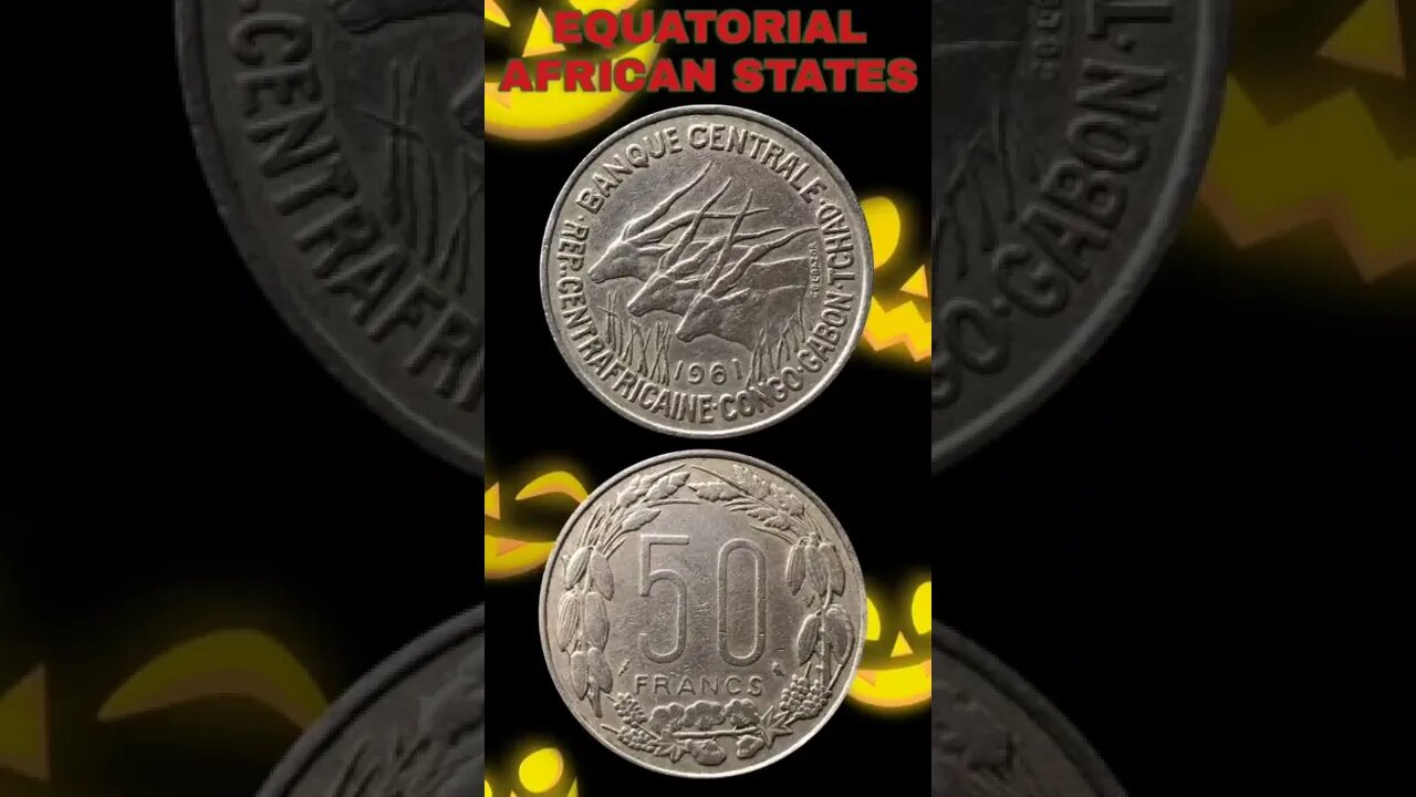 Equatorial African States 50 Francs 1961.#shorts #coinnotesz