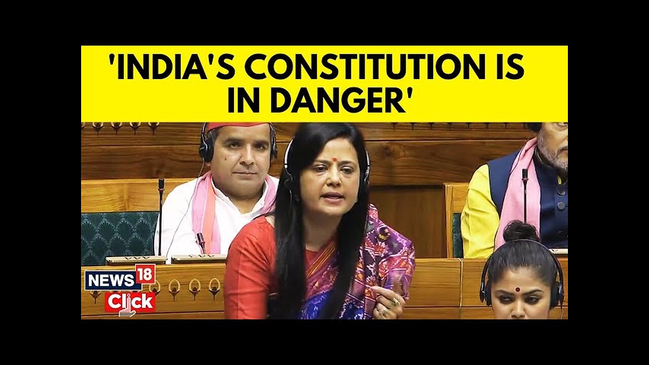 'India's Constitution Is In Danger'- TMC MP Mahua Moitra's Fiery Speech In Lok Sabha | N18V