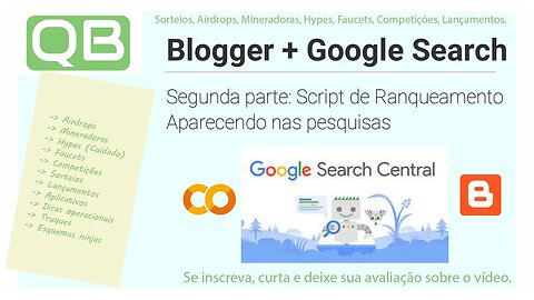 CanalQb - Blogger - Ranquear suas postagens no Google Pesquisa - Part2