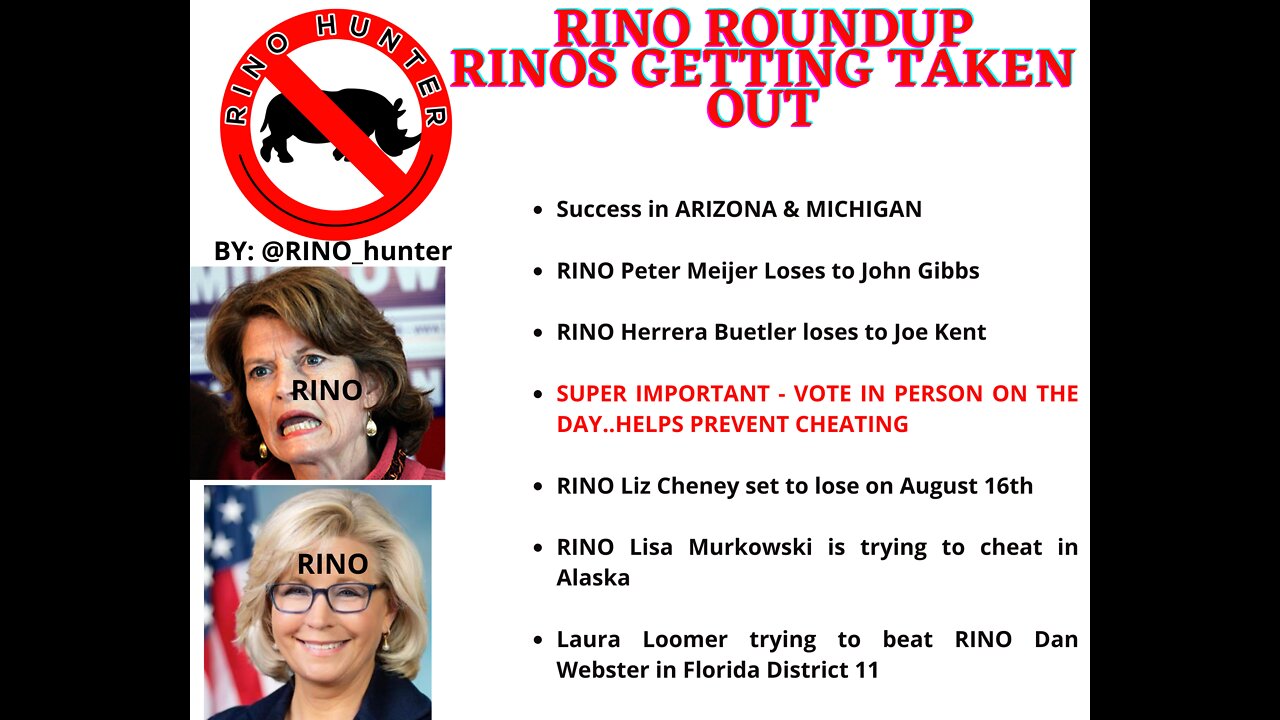 RINO Roundup: RINOs Getting Taken Out