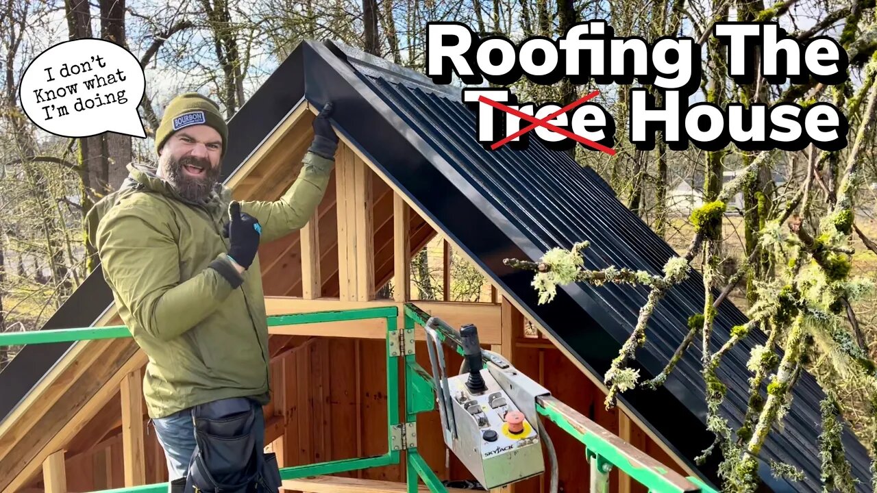 Putting a Roof On The Tree House || I Don't Know How To Do This