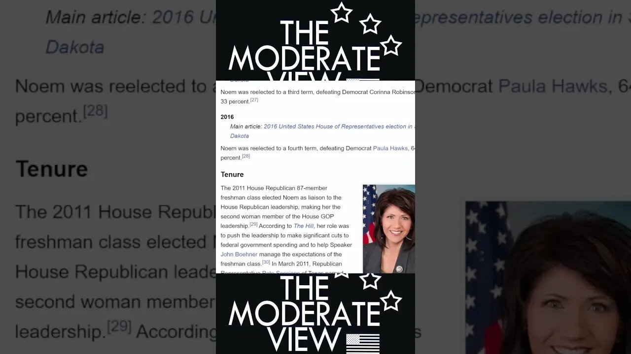 Kristi Noem Electoral Record 2024 US Election