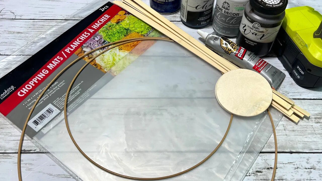 Rustic Windmill Wall Decor || Using Dollar Tree Chopping Mats || Just 1 EASY DIY