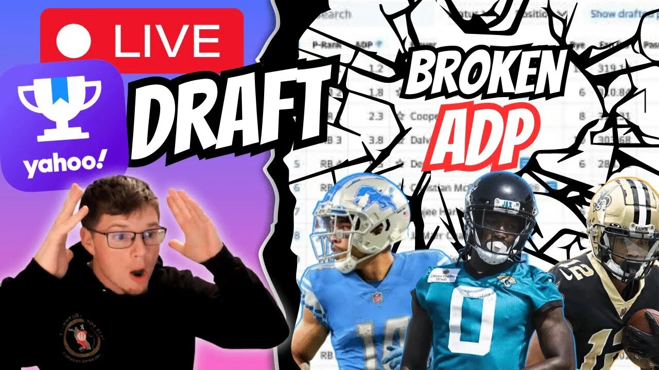 LIVE Draft on Yahoo... What are these ADPs?| Fantasy Football 2023 Stream #39