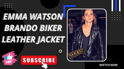 EMMA WATSON BRANDO BIKER LEATHER JACKET