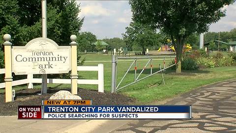 Trenton city park vandalized