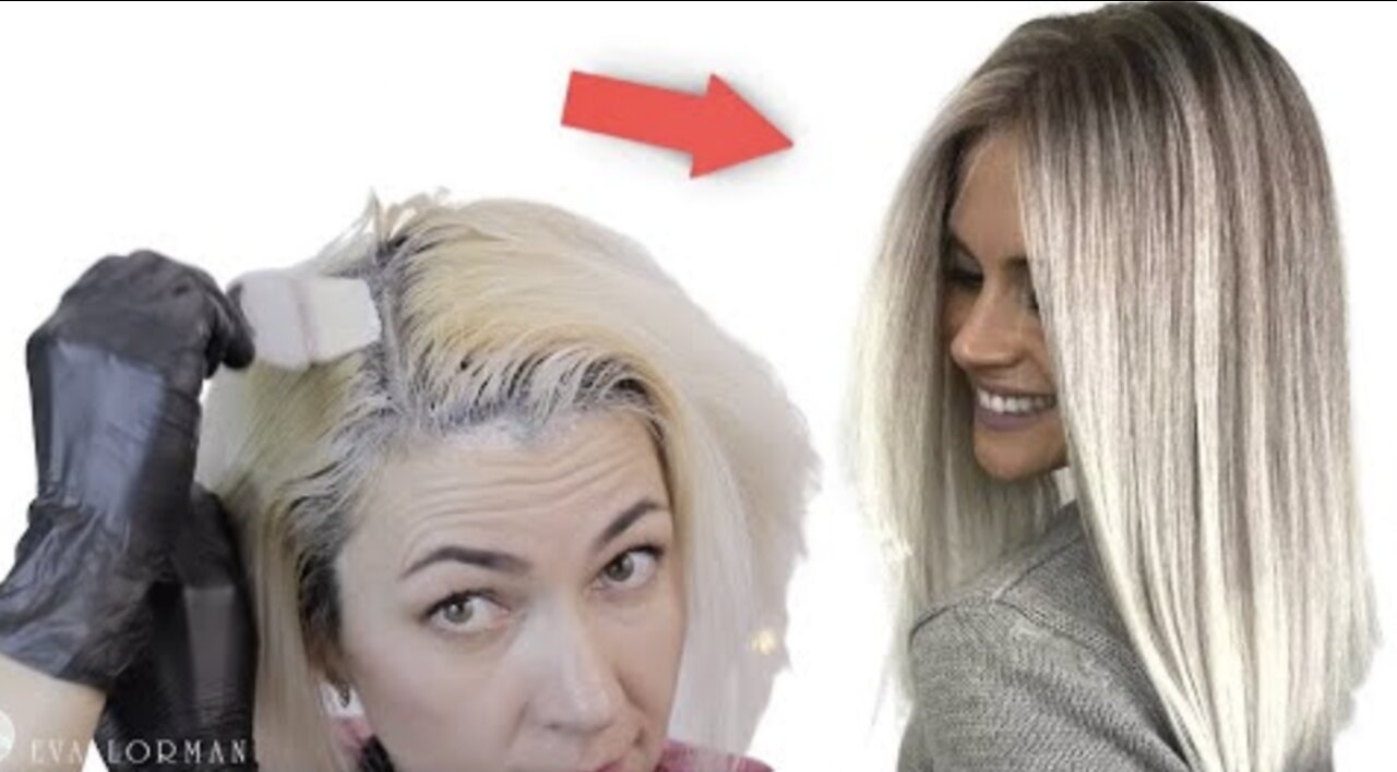 Platinum Ash Blond Hair Tutorial at Home | Eva Lorman Dye Tutorial