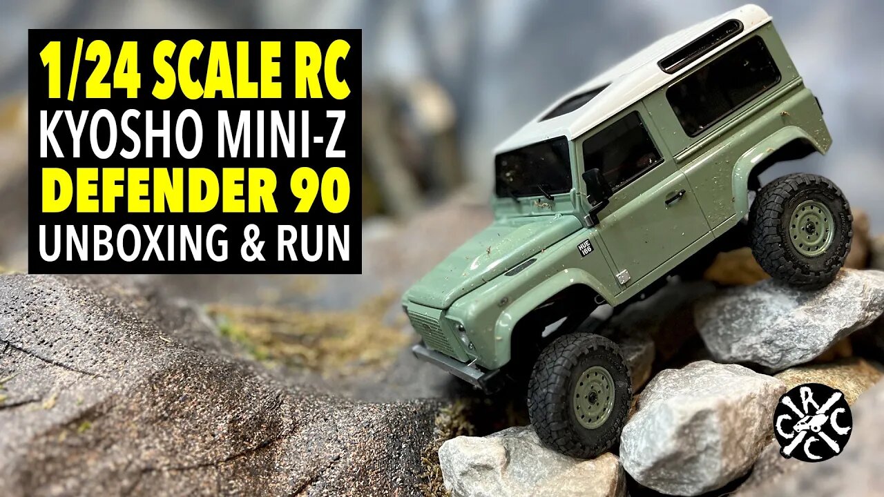 My Best Looking 1/24 RC. The Kyosho Mini-Z 4x4 Defender 90 - Unboxing & First Run