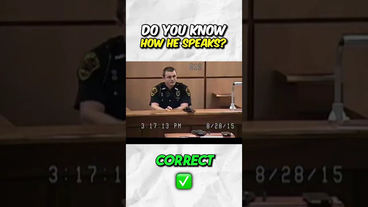 Lawyer vs Police Officer: "Do You Know How He Speaks?"