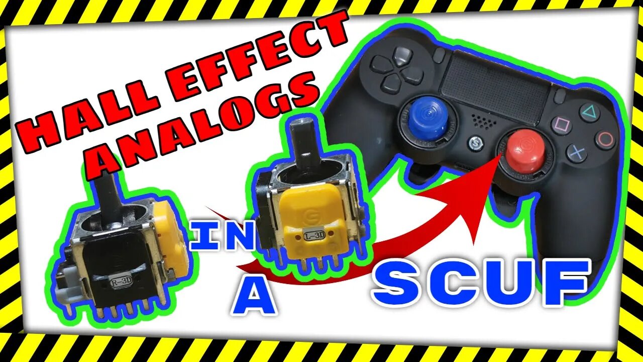 Hall Effect Analog Sticks Fitted to a SCUF Infinity PRO PS4 Controller