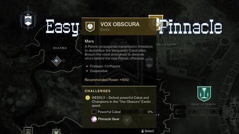 Easy Vox Obscura Pinnacle