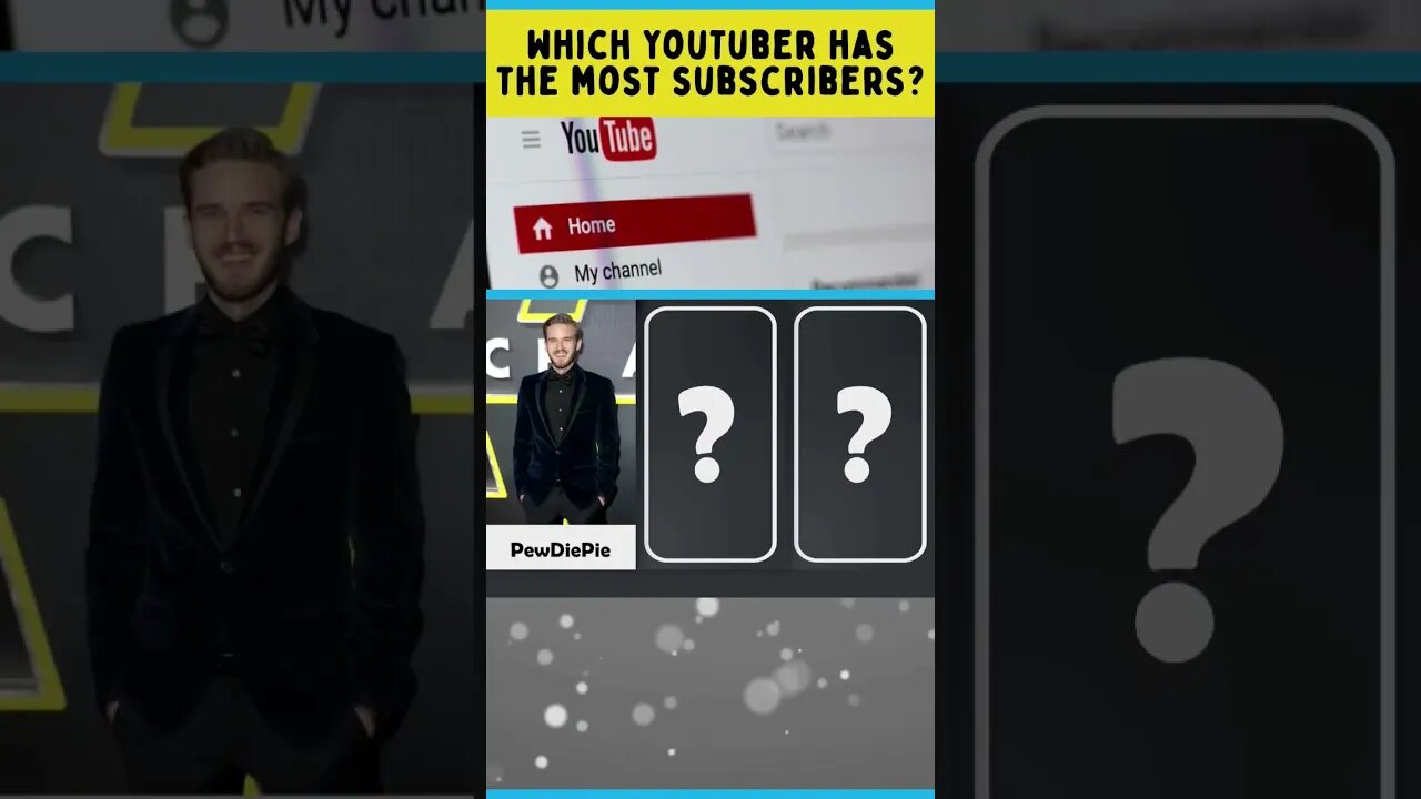 Which YouTuber has the most subscribers? #shorts #trivia #subscribers #youtube #mrbeast #pewdiepie