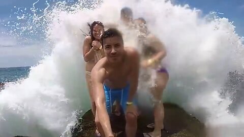 People Vs. Nature Fails: Taken Out By Wave