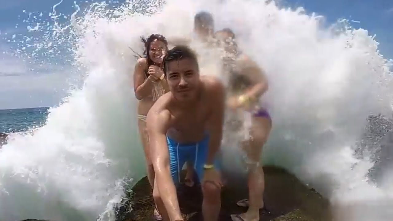 People Vs. Nature Fails: Taken Out By Wave