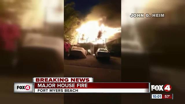 Major house fire on Fort Myers Beach