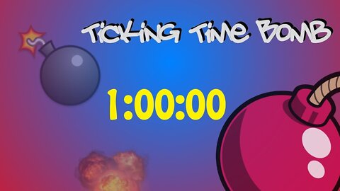 60 Minute Timer and Stopwatch with Fun Background Music and Explosion - Ticking Time Bomb