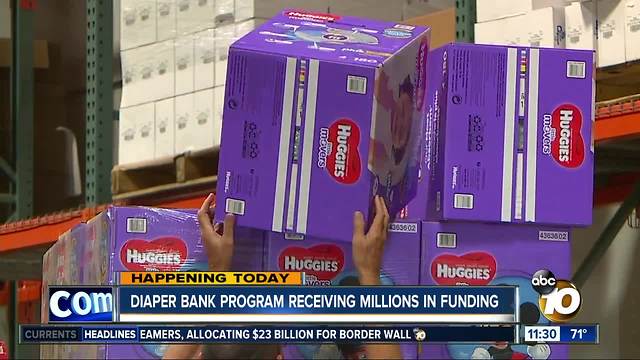 San Diego Diaper Bank Program receives millions in funding