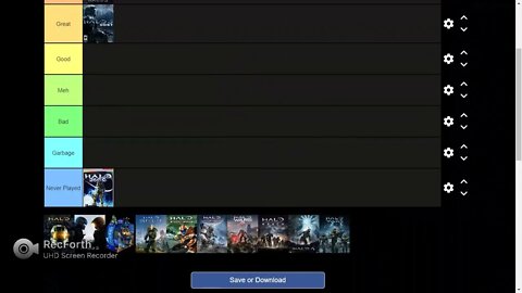 HALO Games Tier List