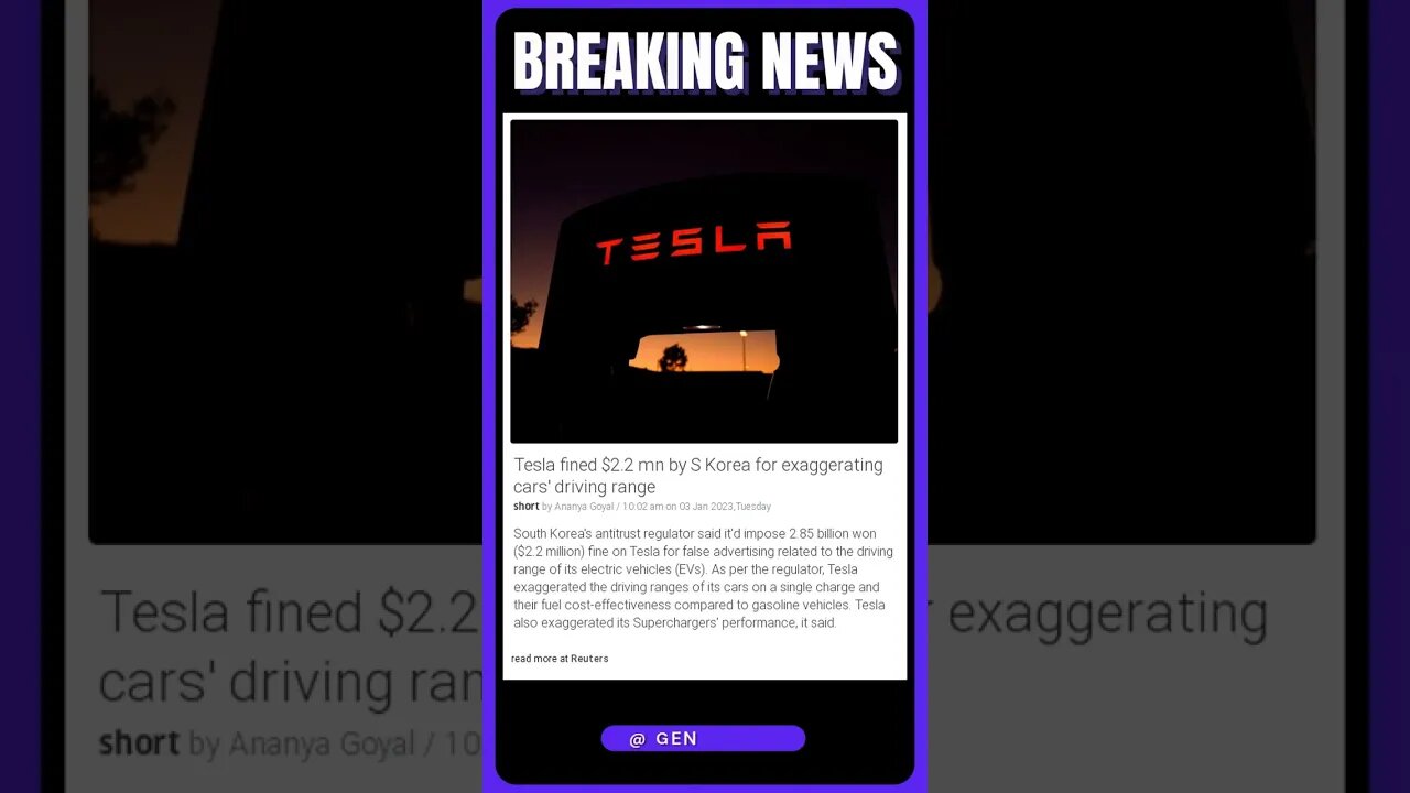 Current Events | Tesla Fined Millions: What Went Wrong? A Deep Dive | #shorts #news