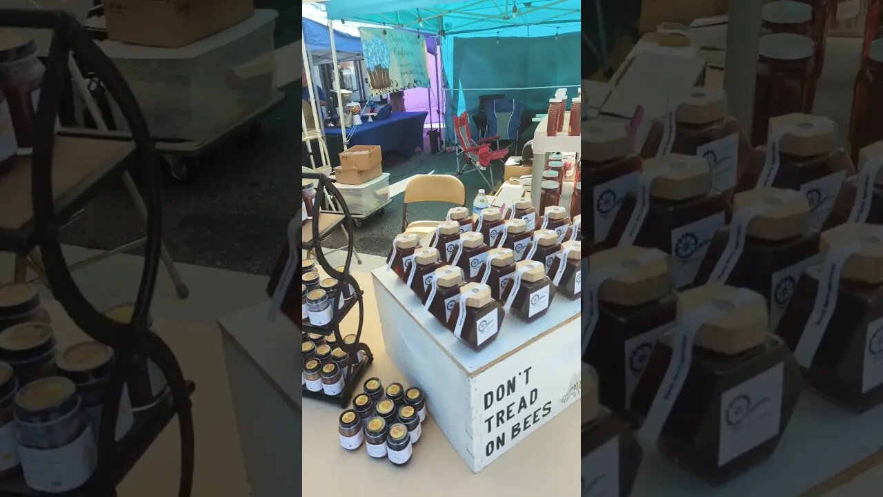 Selling Honey at the festival. #honey #honeybee #northcarolina #brandy #farming #festival