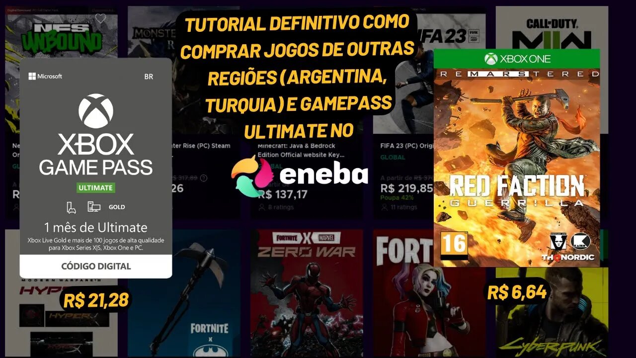 Tutorial Definitivo Como Comprar Jogos de Outras regiões e Gamepass Ultimate no Eneba