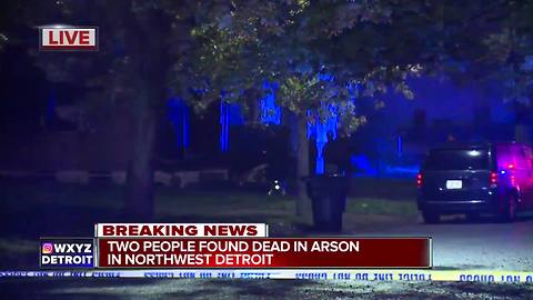 Two people found dead in arson in northwest Detroit